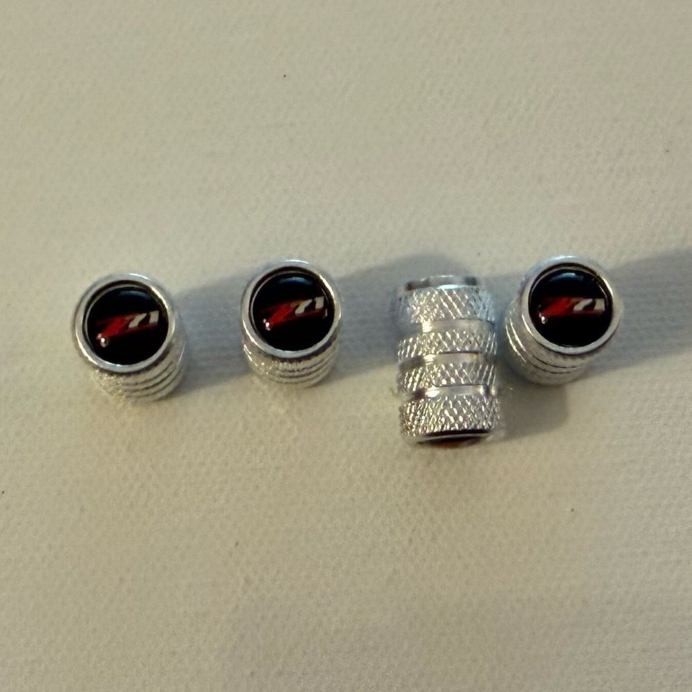 Z71 Chevrolet Valve Stem Caps in Silver Set of 4 NWT